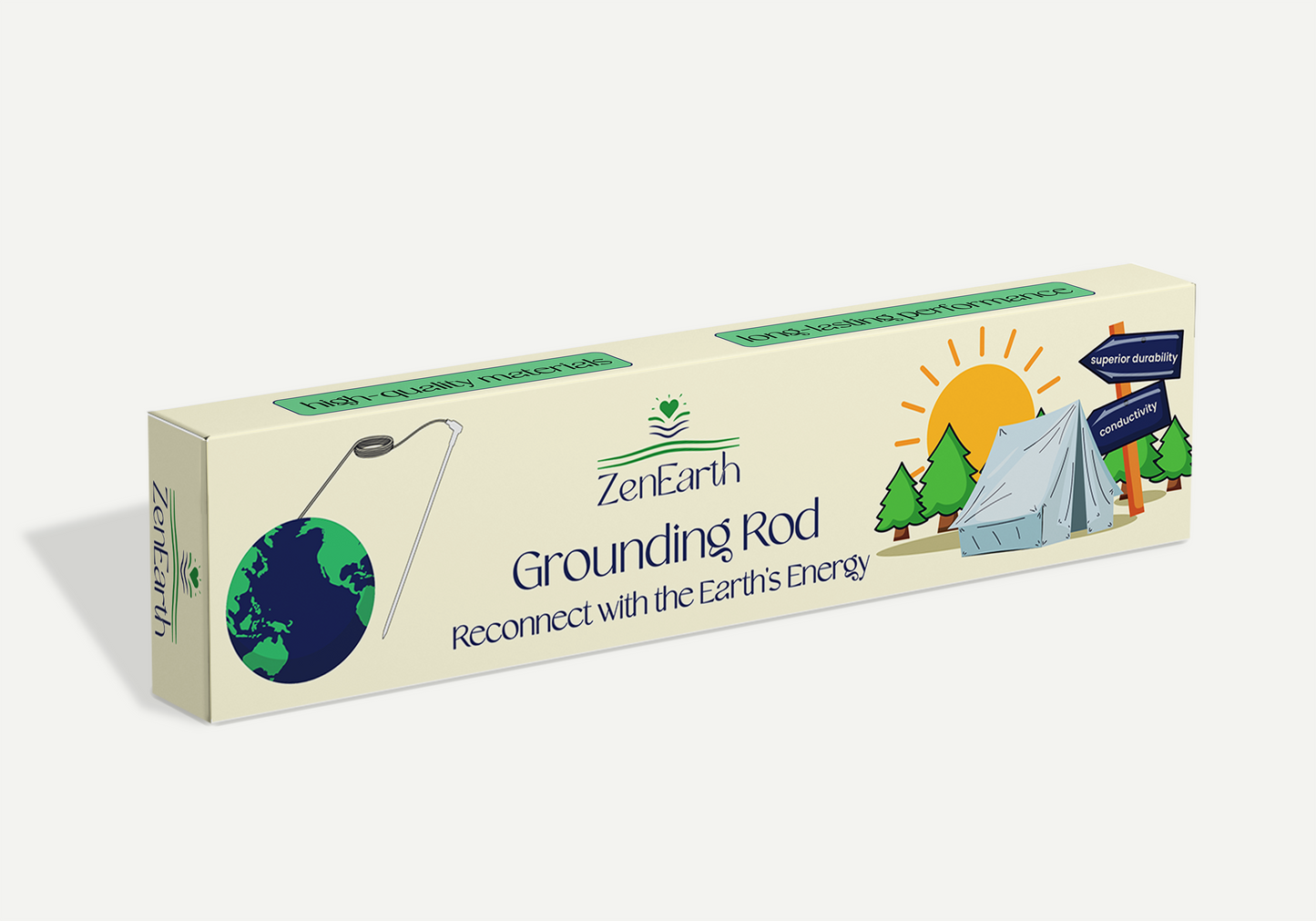 30Cm Grounding Rod with 12 Meters Cord - Ideal for Earthing Sheets, Mats, Blankets, and More | Easy Installation for Enhanced Sleep and Energy