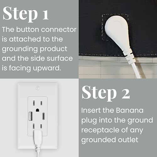 Grounding Cord, Universal Grounding Cable Compatible with Earthing Power Accessories Such as Grounding Sheets, Mats, & More. The Grounding Cord Size is 4.5 METERS. Ultra-Thin.
