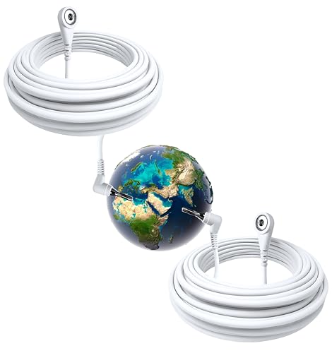 Grounding Cord, Universal Grounding Cable Compatible with Earthing Power Accessories Such as Grounding Sheets, Mats, & More. The Grounding Cord Size is 4.5 METERS. Ultra-Thin.