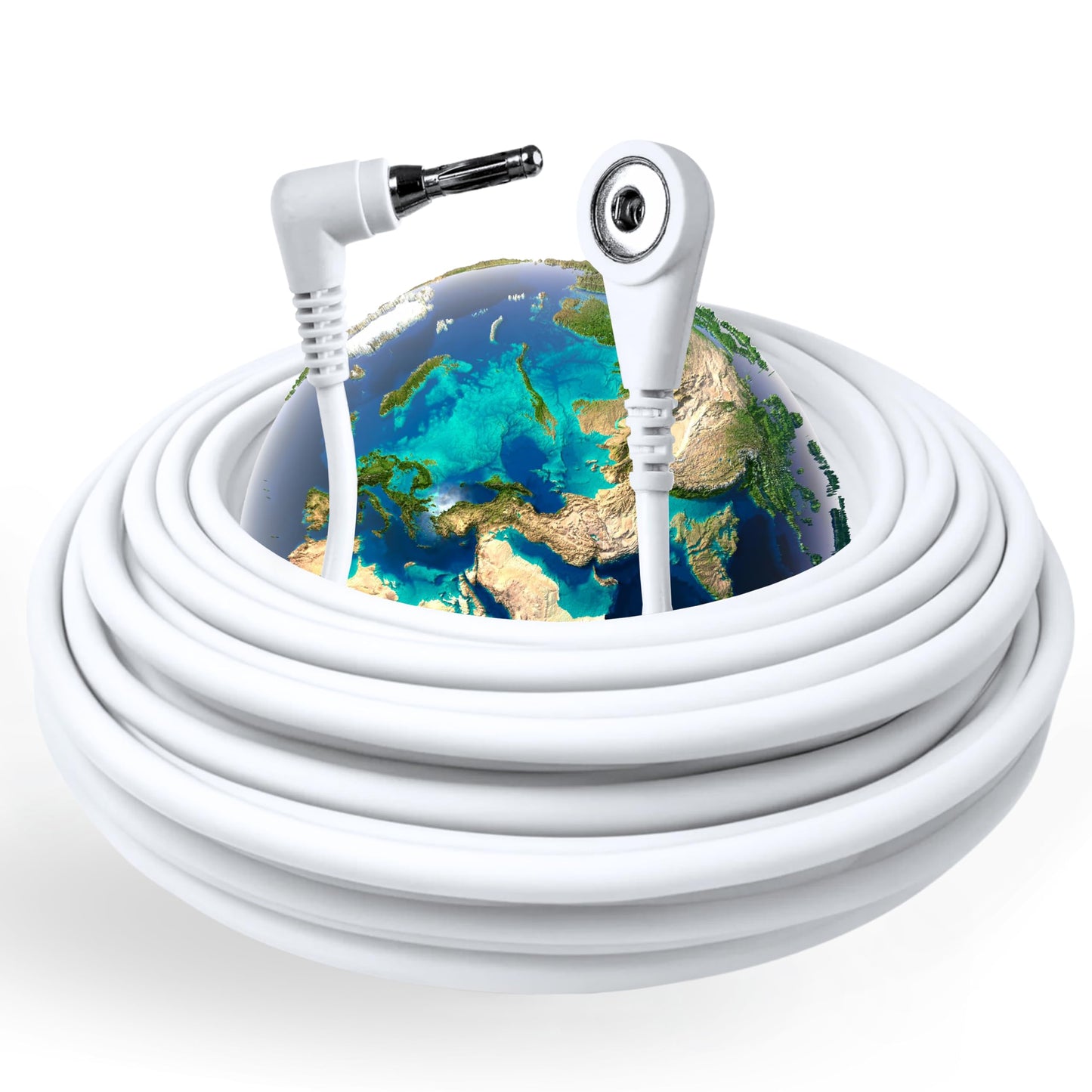 Grounding Cord, Universal Grounding Cable Compatible with Earthing Power Accessories Such as Grounding Sheets, Mats, & More. The Grounding Cord Size is 4.5 METERS. Ultra-Thin.