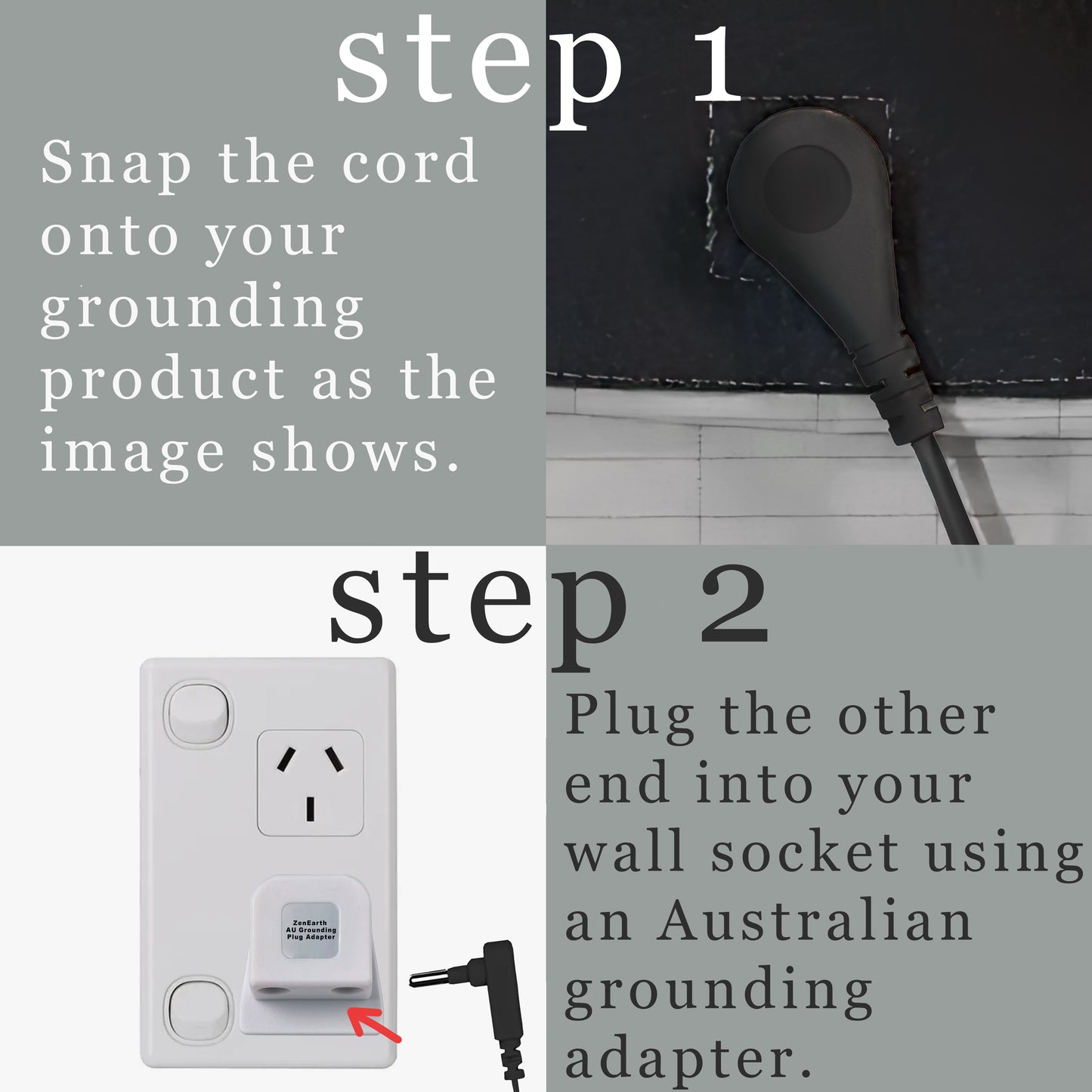 Grounding Plug Adapter for AU Outlets — Safe Grounding Outlet Connector for All Earthing and Grounding Products