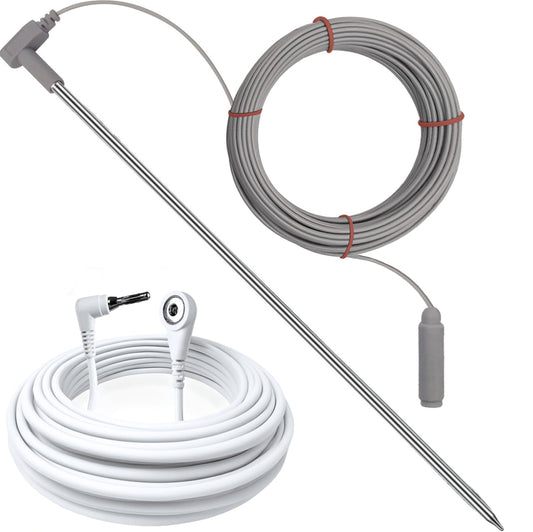 ZenEarth Grounding Rod with 12 Meters Cord - Premium Stainless Steel Grounding Rod Kit | Ideal for Earthing Sheets, Mats, Blankets, and More | Easy Installation for Enhanced Sleep and Energy