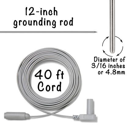 Grounding Rod with 12 Meters Cord - Premium materials | Ideal for Earthing Sheets, Mats, Blankets, and More | Easy Installation for Enhanced Sleep and Energy