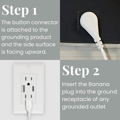 Grounding Wire, Universal Grounding Cable Compatible with Earthing Power Accessories Such as Grounding Sheets, Mats, Pillowcases & More. The Grounding Cord Size is 4.5 Meters. Ultra-Thin.