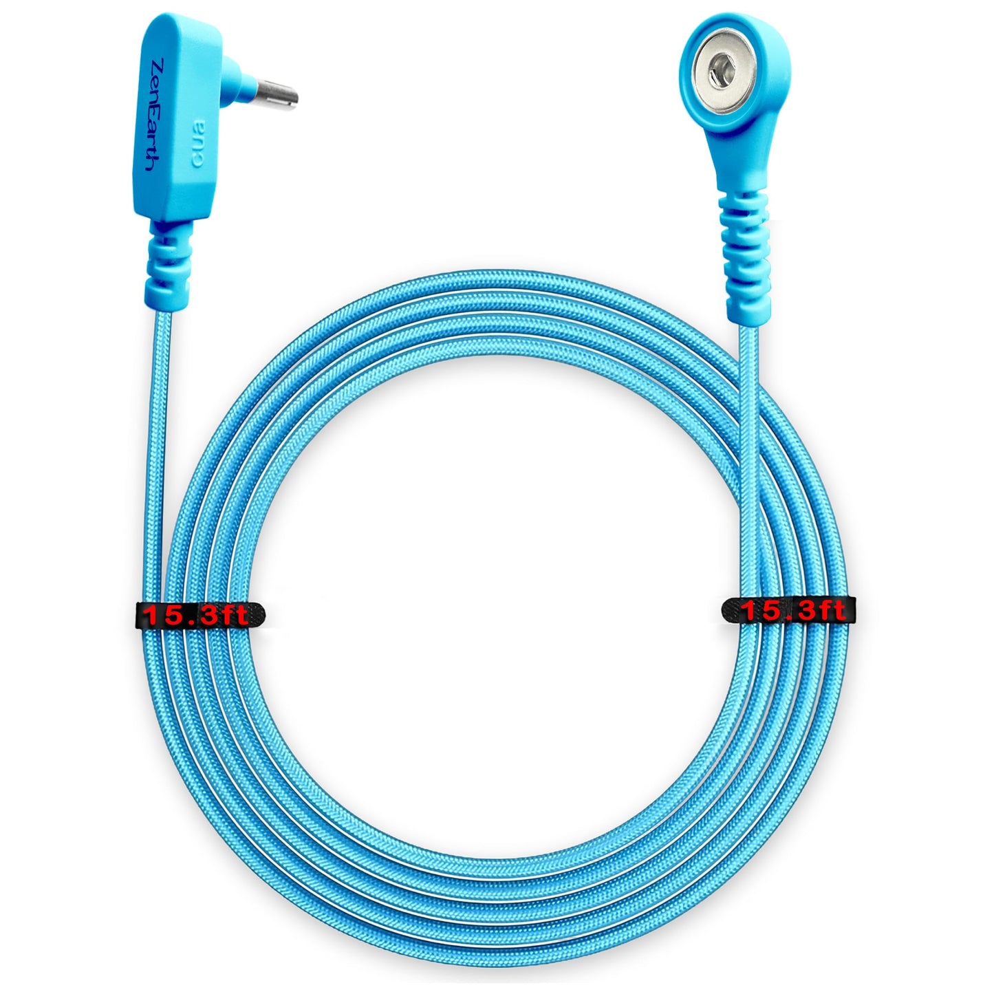 Grounding Cord and Plug Adapter Kit (Blue) — Includes 15ft Heavy-Duty Braided Cable & Safe Outlet Connector