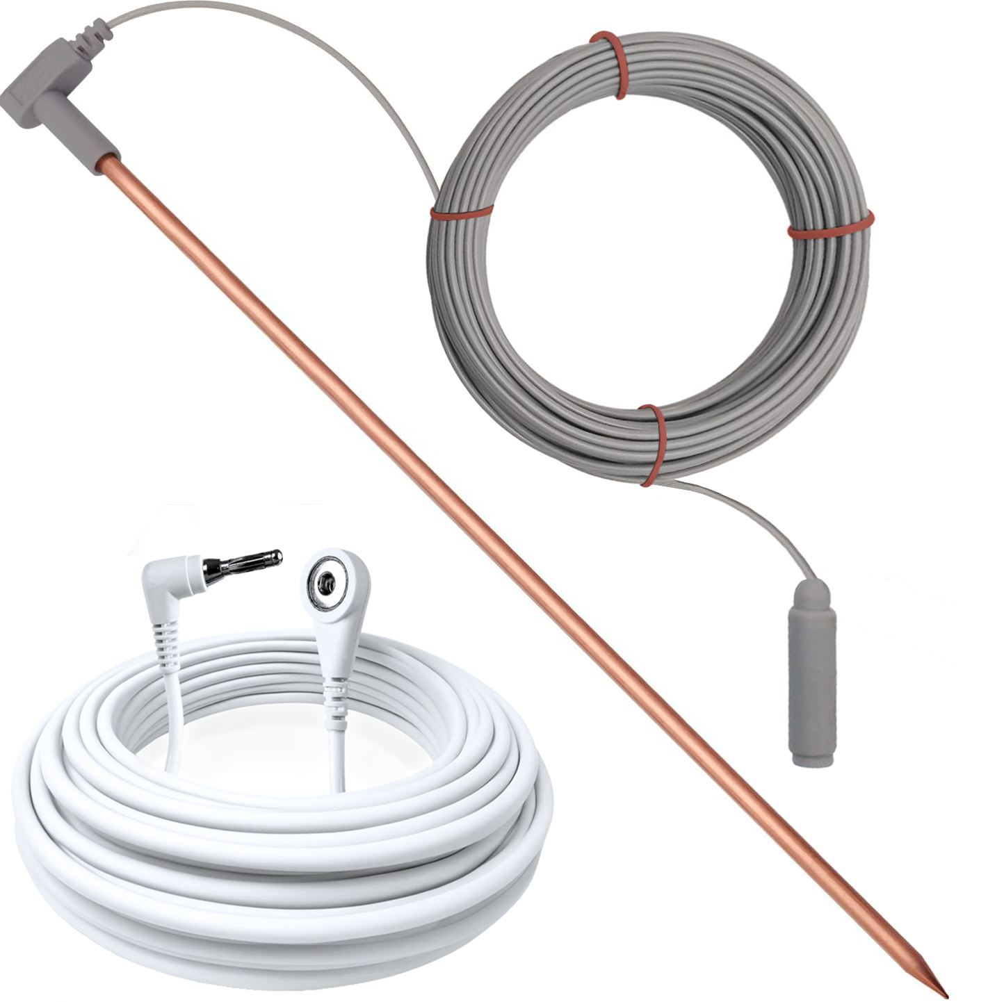 Grounding Rod with 12 Meters Cord - Premium materials | Ideal for Earthing Sheets, Mats, Blankets, and More | Easy Installation for Enhanced Sleep and Energy