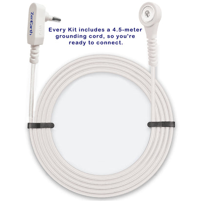 30Cm Grounding Rod with 12 Meters Cord - Ideal for Earthing Sheets, Mats, Blankets, and More | Easy Installation for Enhanced Sleep and Energy