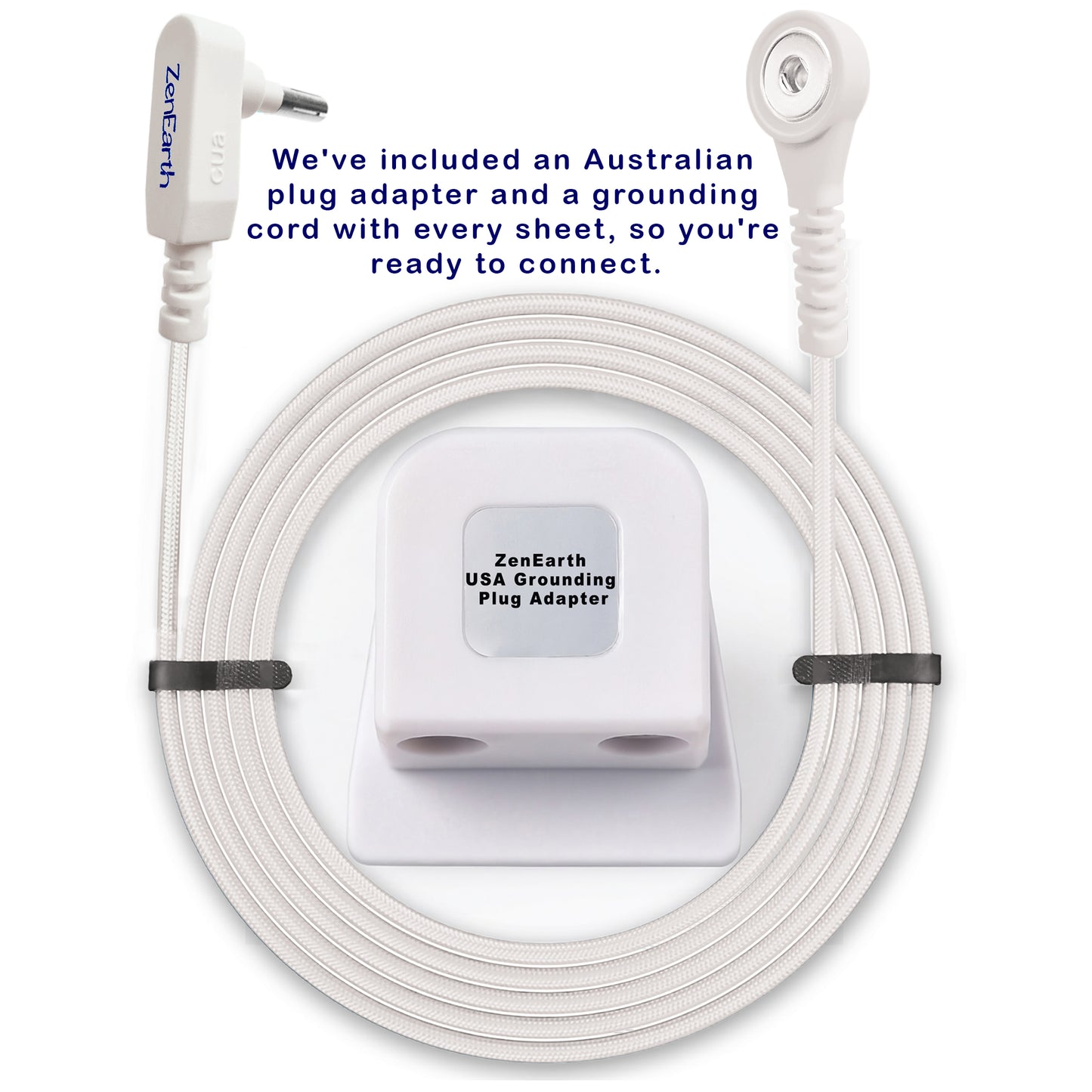 Grounding Sheets, Queen Size, 90% Organic Cotton 10% Pure Silver Fiber, Improves Sleep & Wellness, Earthing Bed Flat Sheets are 2 * 2.6 Meters, Grounding Plug Adapter and Cord Included.