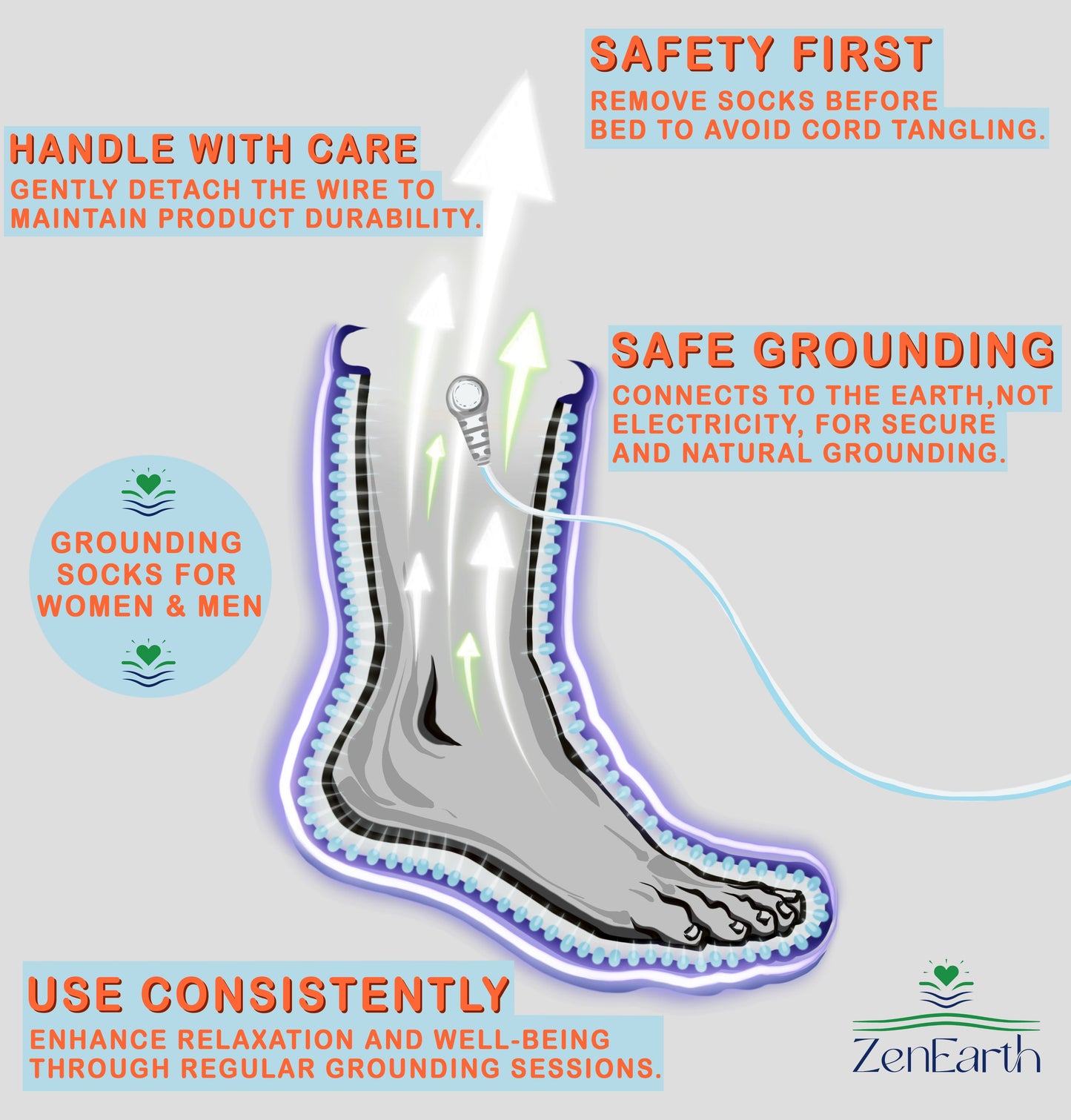 Best Grounding Socks Australia - ZenEarth Sleep & Earthing