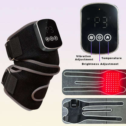 Infrared Red Light Therapy Knee Brace with Vibration Massage – Wireless Heated Wrap for Joint and Muscle