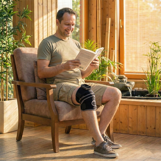 (Red Light Therapy Knee) Brace with Vibration Massage – Wireless Heated Wrap for Joint and Muscle