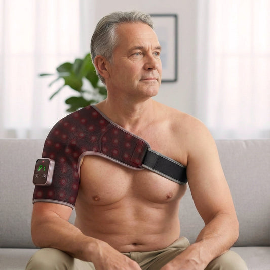 ( Red Light Therapy Shoulder Wrap) | Targeted Pain Relief & Muscle Recovery. Cordless.
