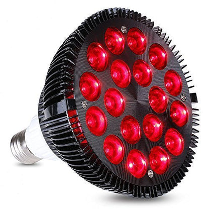 Red Light Therapy Lamp with Lamp Holder, 660nm Red and 850nm Near Infrared Combo Wavelength LED Red Light Bulb.