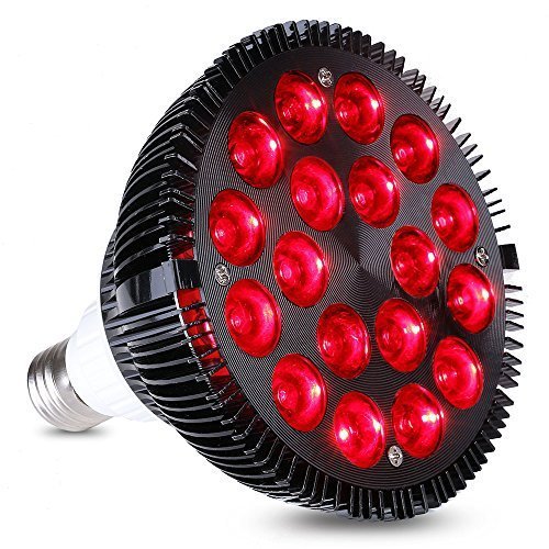 Red Light Therapy Lamp with Lamp Holder, 660nm Red and 850nm Near Infrared Combo Wavelength LED Red Light Bulb.