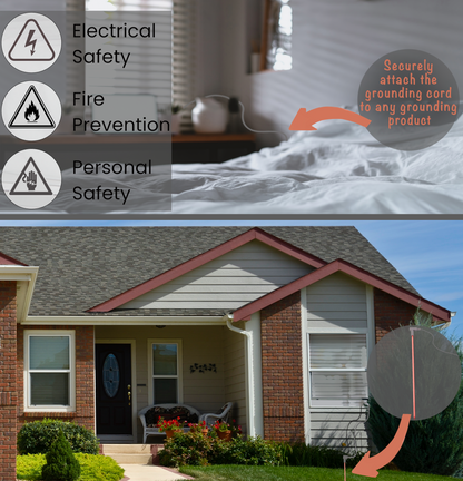 Grounding Rod with 12 Meters Cord - Premium materials | Ideal for Earthing Sheets, Mats, Blankets, and More | Easy Installation for Enhanced Sleep and Energy